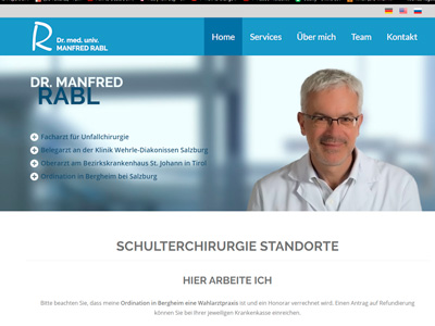Referenz: Webseite, Logo und Visitenkarte -  Dr.Manfred Rabl
